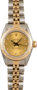Pre Owned Ladies Champagne Diamond Rolex 67193
