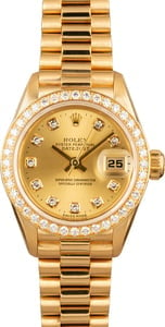 Ladies Rolex President 179138 Diamond Bezel