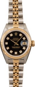 Pre-Owned Rolex Datejust 79173 Black Diamond Dial T