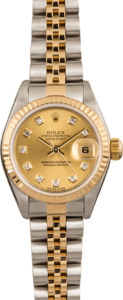 Pre Owned Rolex Lady Datejust 79173 Champagne Diamond Dial