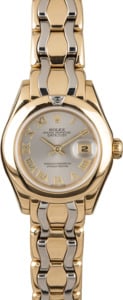 Rolex Ladies Pearlmaster 69328 White and Yellow Gold
