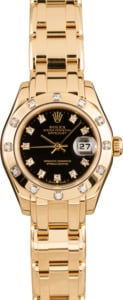 Pre-Owned Rolex Lady Pearlmaster Datejust 80318 Diamond Bezel & Dial