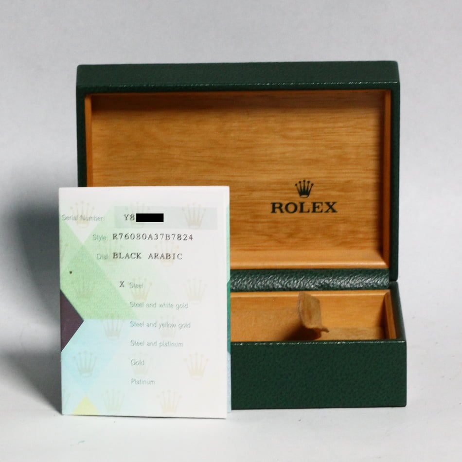 PreOwned Rolex Ladies Oyster Perpetual 76080 Black Dial