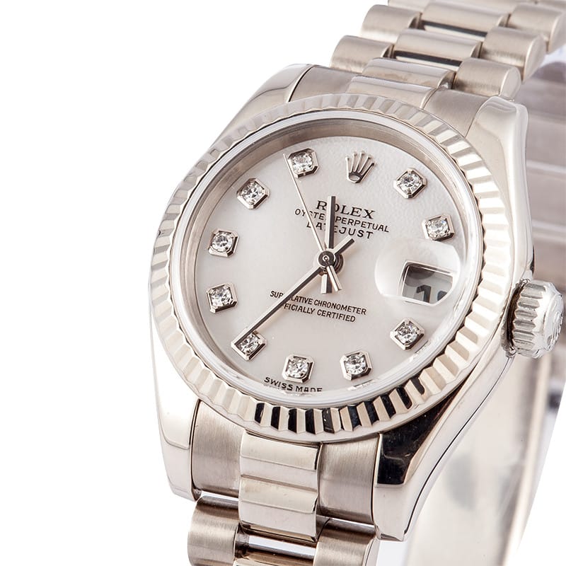 Ladies Rolex Presidential 179179 18k White Gold