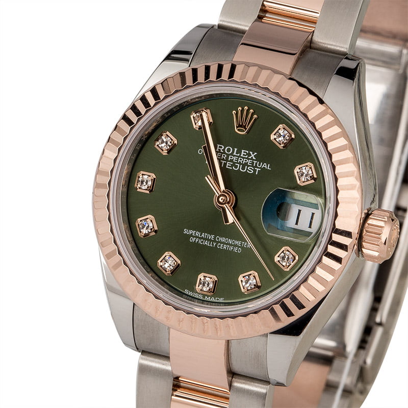 Rolex Lady Datejust 279171 Olive Diamond Dial