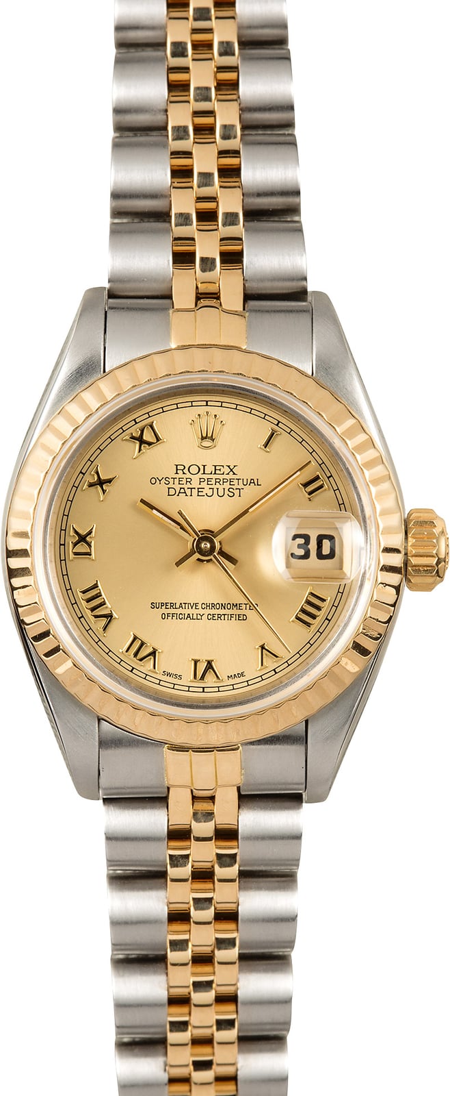 rolex oyster perpetual datejust two tone