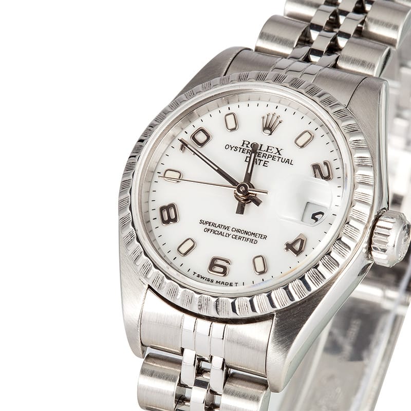 Ladies Rolex Date White Dial Stainless Steel 69240 at  