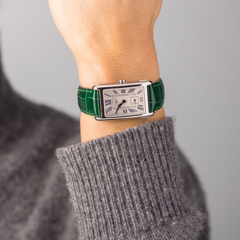 Longines DolceVita Green Leather Strap