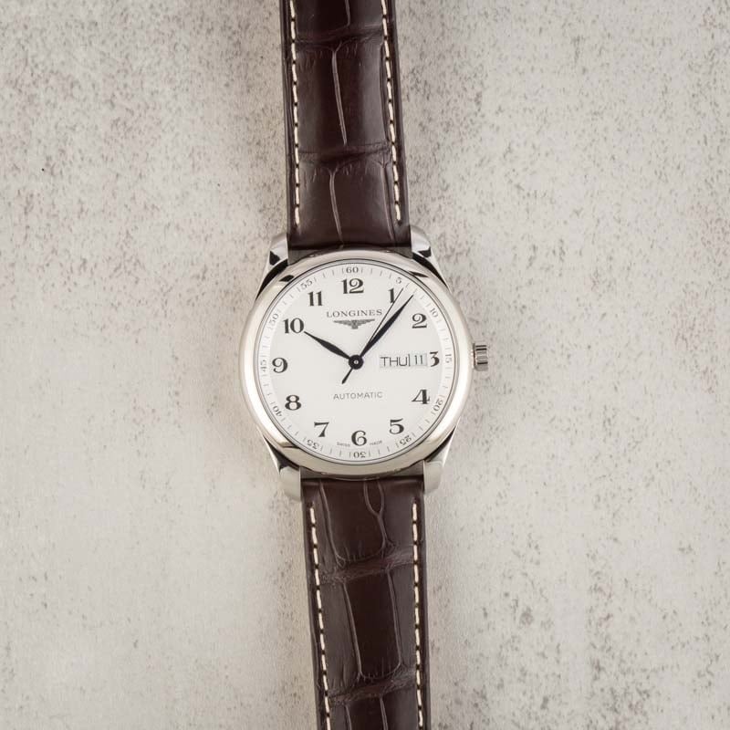 Longines Master Collection Steel on Leather Strap