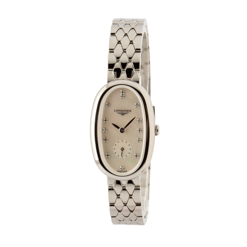 Ladies Longines Symphonette Mother of Pearl Diamond Dial