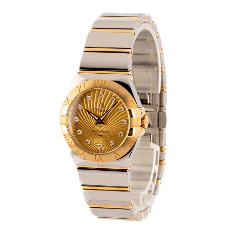 Ladies Omega Constellation Champagne Diamond Dial