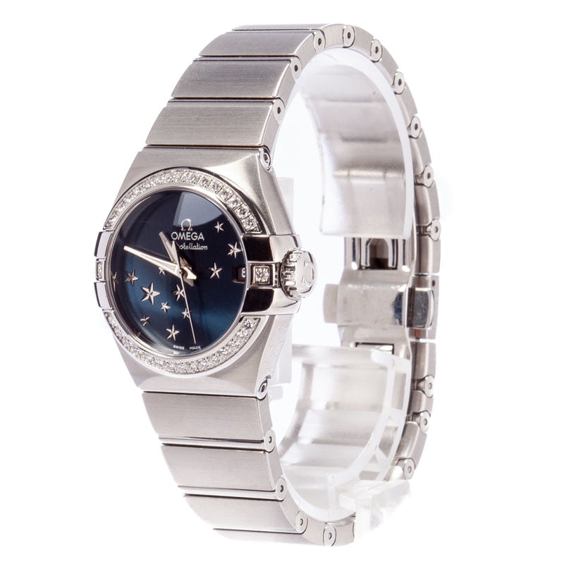 Ladies Omega Constellation Blue Star Dial