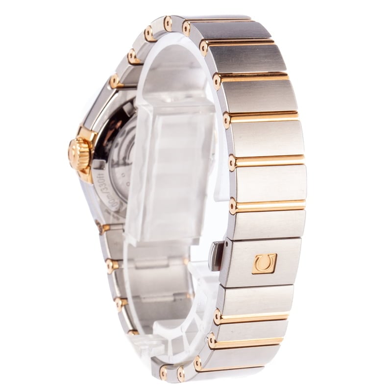 Ladies Omega Constellation Champagne Mother Of Pearl Diamond Dial