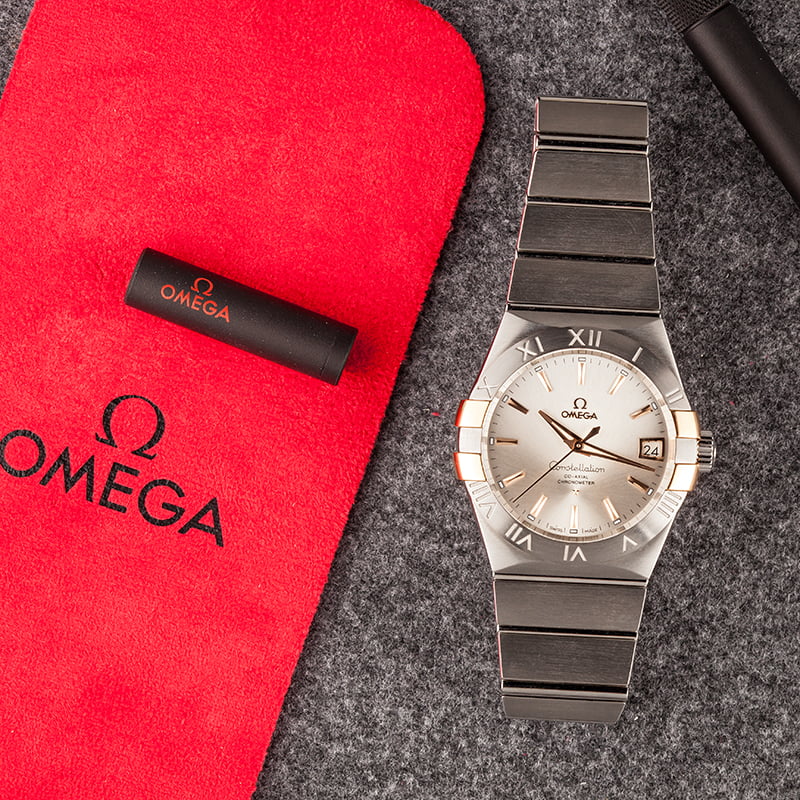 Omega Constellation Steel & Red Gold Silver Dial