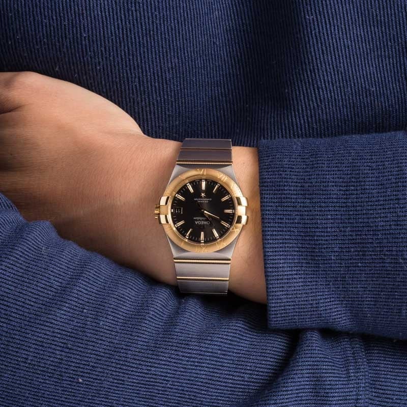 Omega Constellation Steel & 18k Yellow Gold Grey Dial