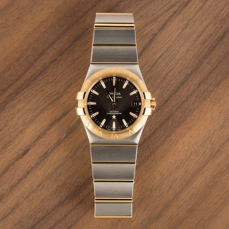 Omega Constellation Steel & 18k Yellow Gold Grey Dial