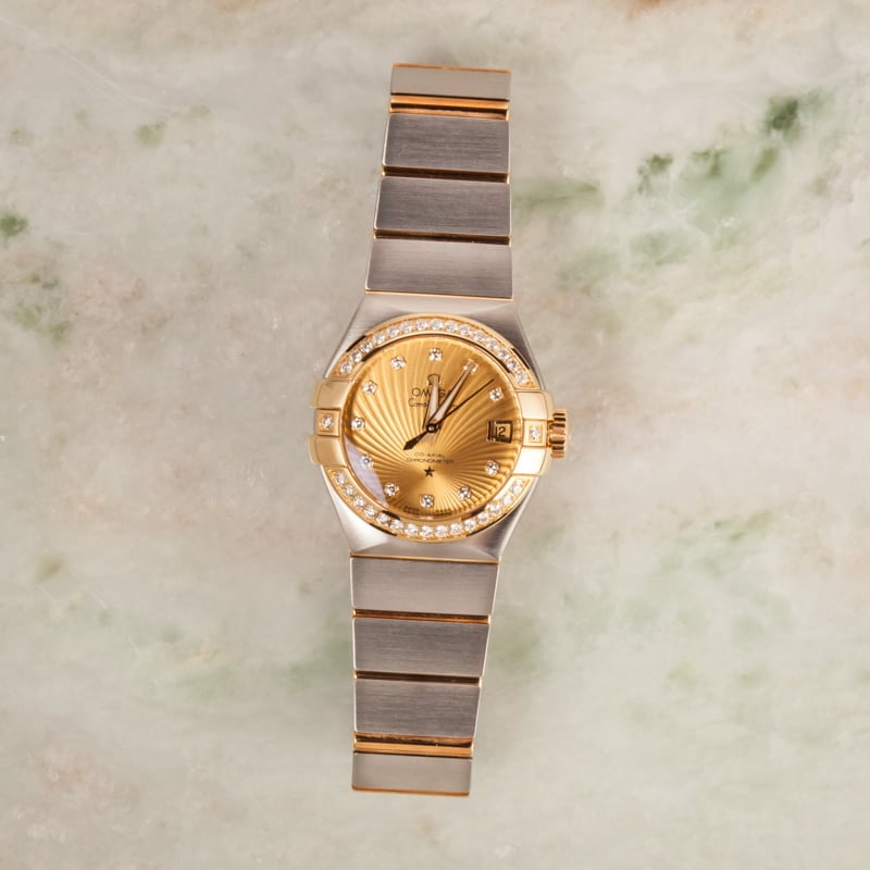 Ladies Omega Constellation Champagne Supernova Dial