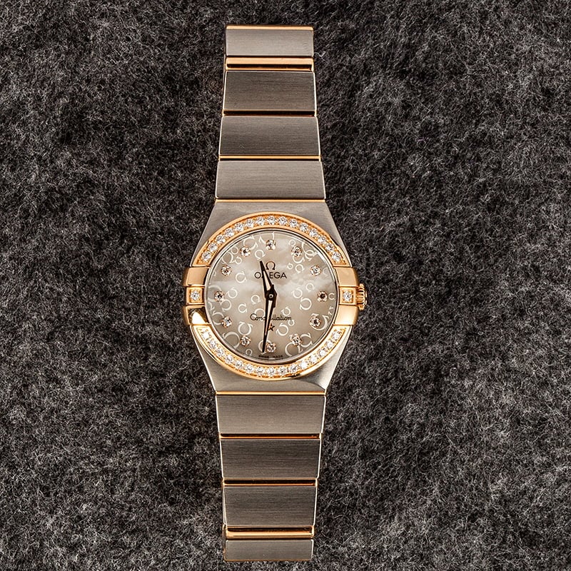 Ladies Omega Constellation Steel & Red Gold