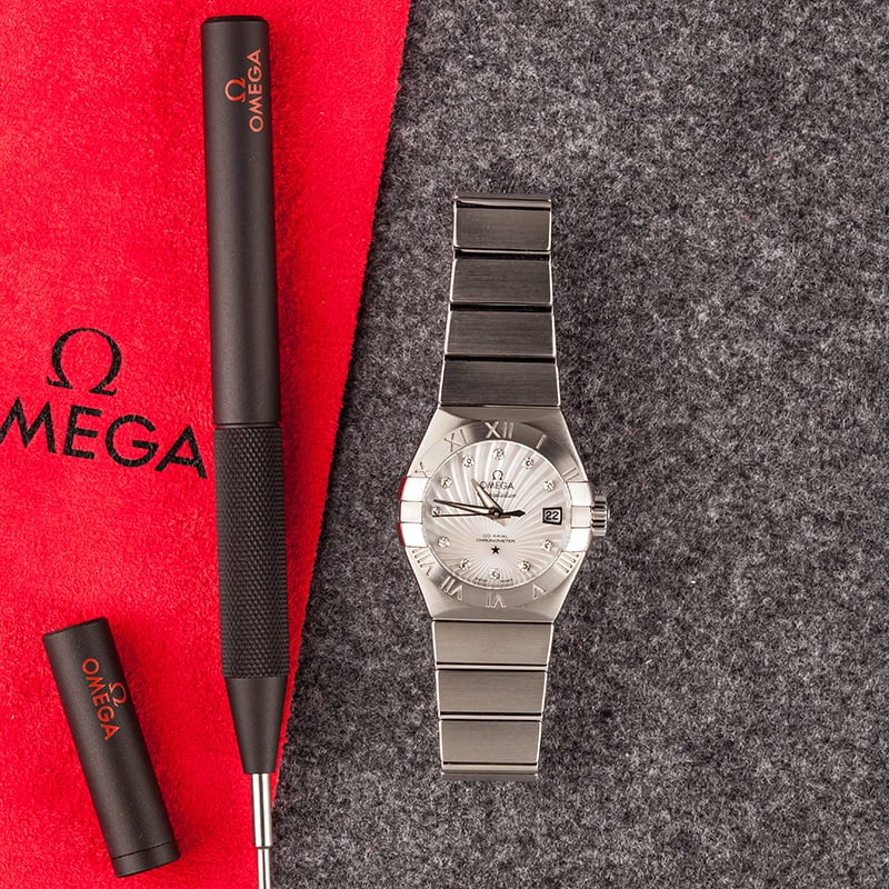 Omega Constellation Stainless Steel Diamonds