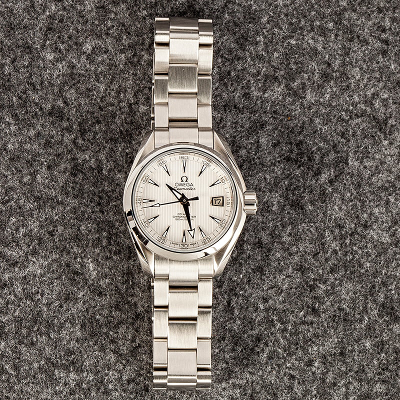 Ladies Omega Seamaster Aqua Terra Silver Dial