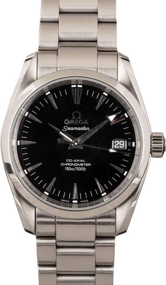 Omega aqua discount terra black dial