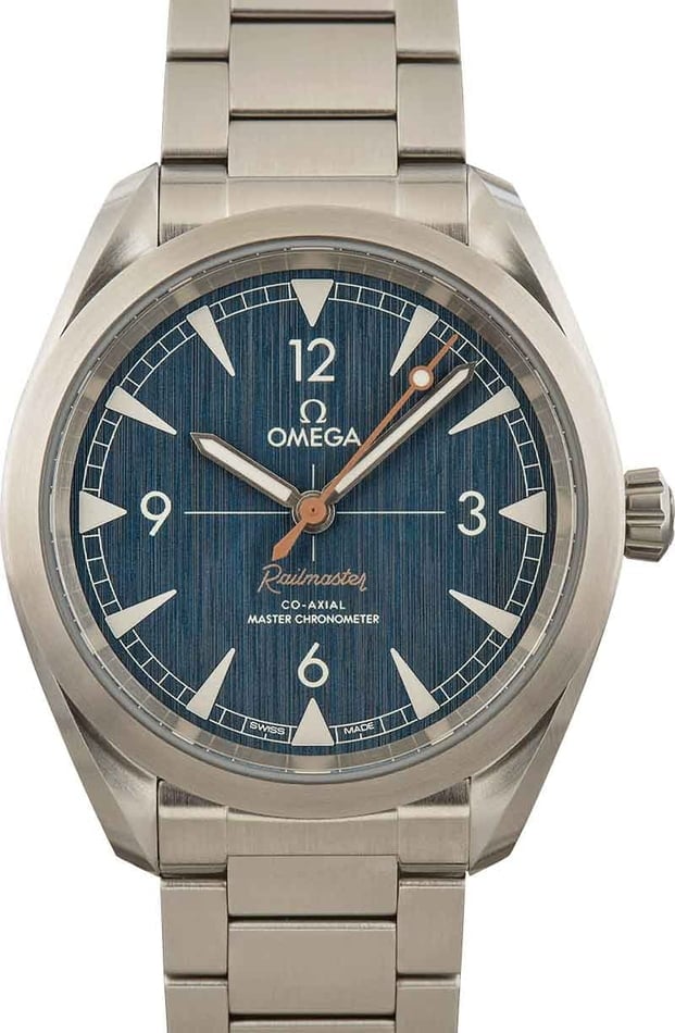 Omega railmaster blue online jeans