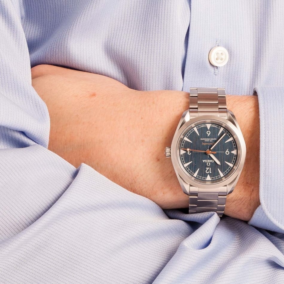 Omega Seamaster Railmaster Blue Jeans Dial