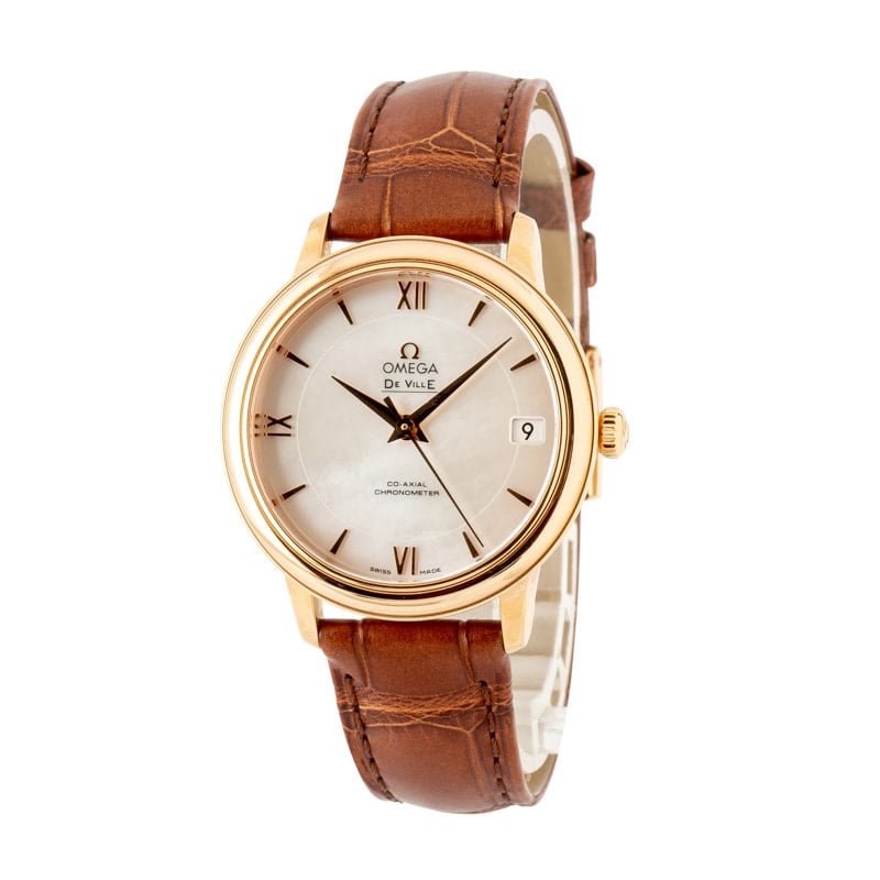 Omega De Ville Prestige Mother of Pearl Red Gold