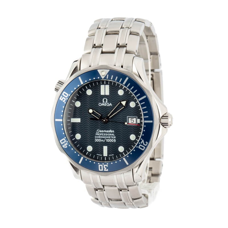 Pre-owned Omega Seamaster Stainless Steel James Bond