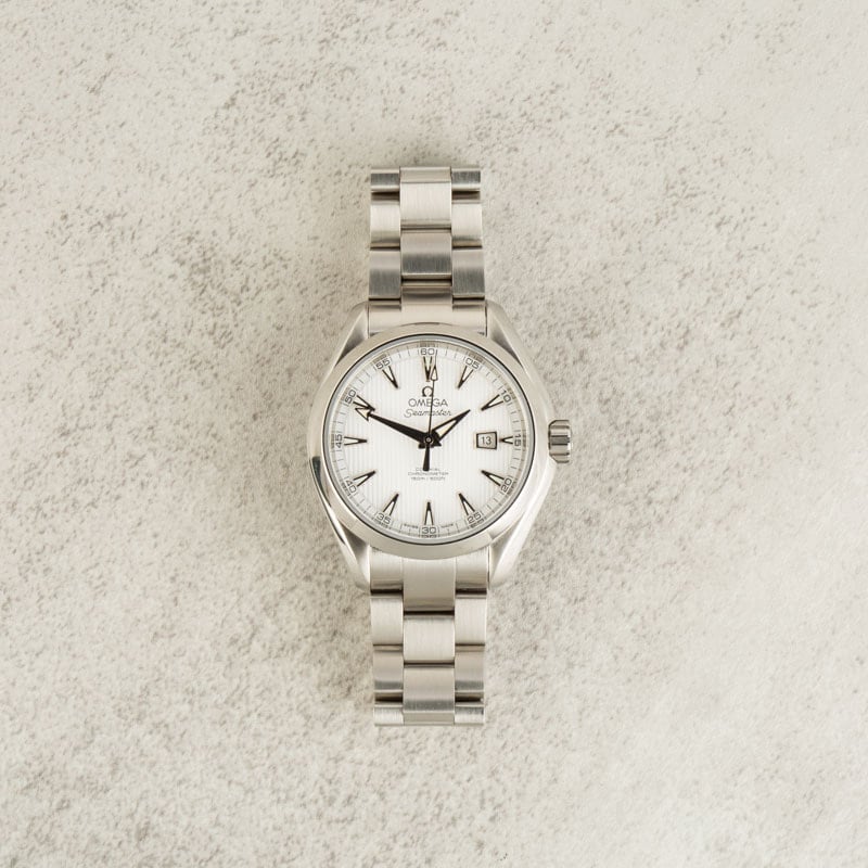 Pre-owned Ladies Omega Seamaster Aqua Terra Silver Dial