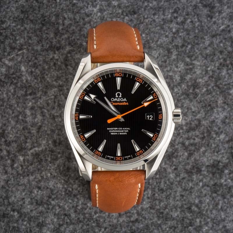 Preowned Omega Seamaster Aqua Terra Black Teak Dial