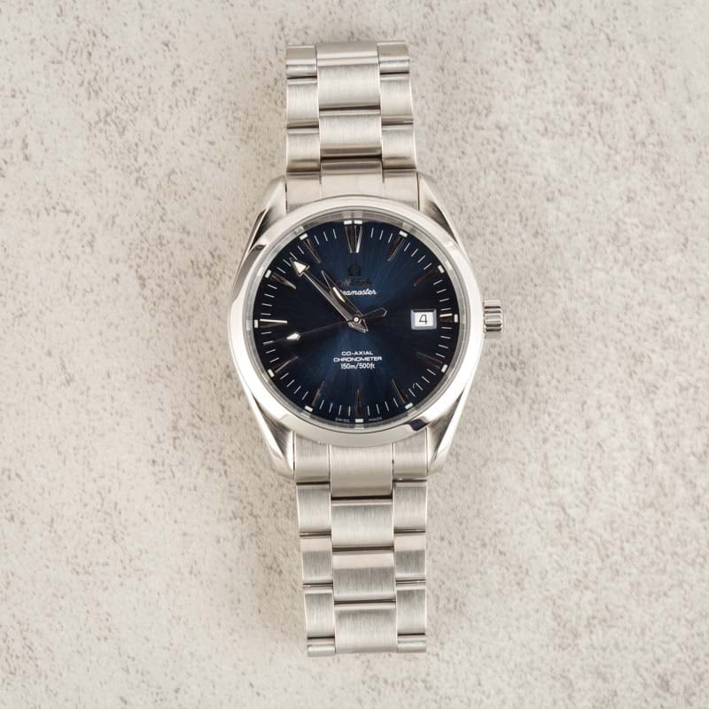 Omega Seamaster Aqua Terra Blue Dial Stainless Steel