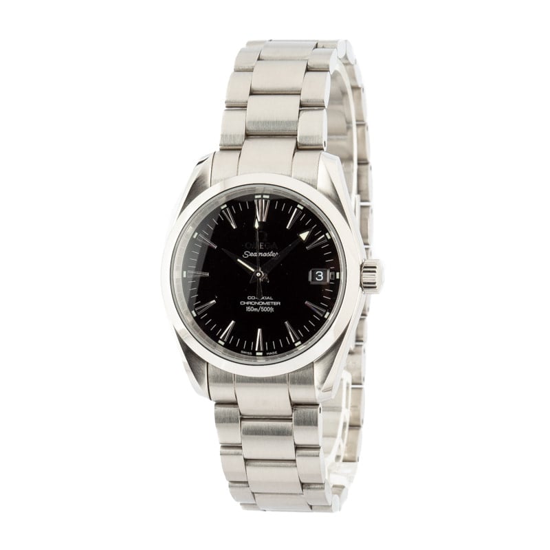 Preowned Omega Seamaster Aqua Terra Black Dial