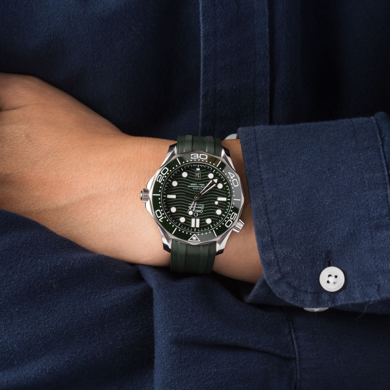 Omega Seamaster Diver 300M Green Wave Dial