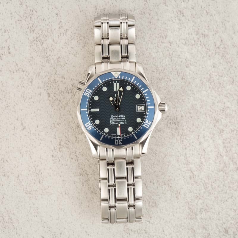 Omega Seamaster Diver 300M Blue Dial Stainless Steel