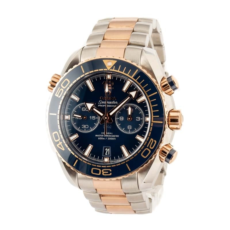 Pre-owned Omega Seamaster Planet Ocean 600M Two Tone