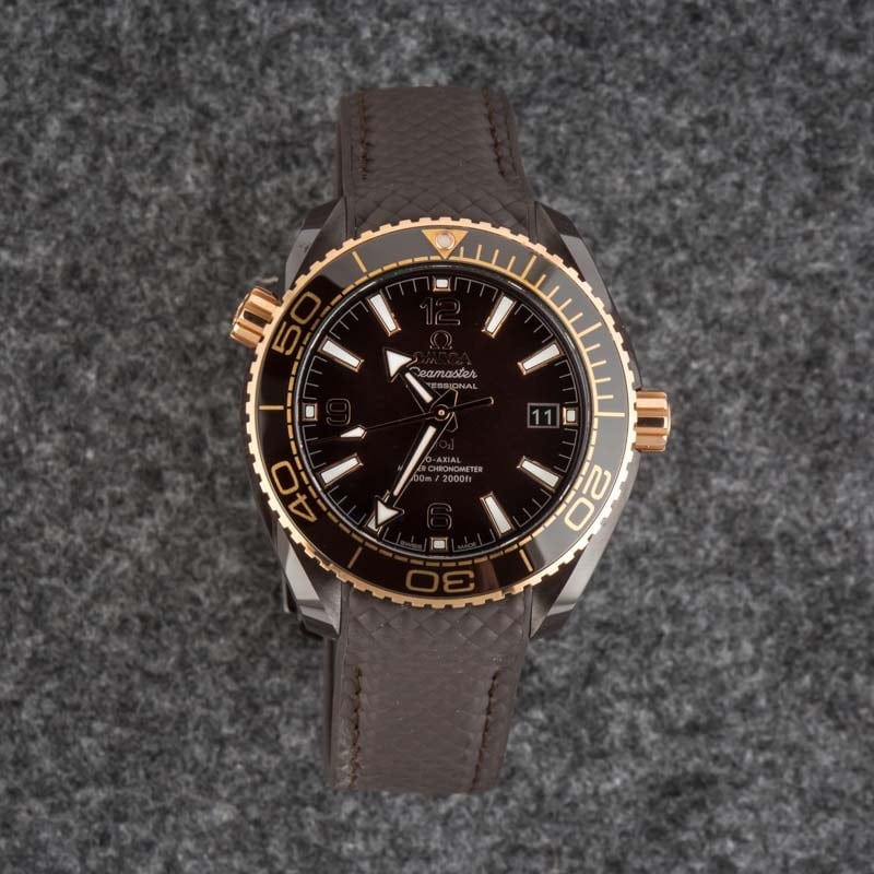 Pre-owned Omega Seamaster Planet Ocean Ceramic