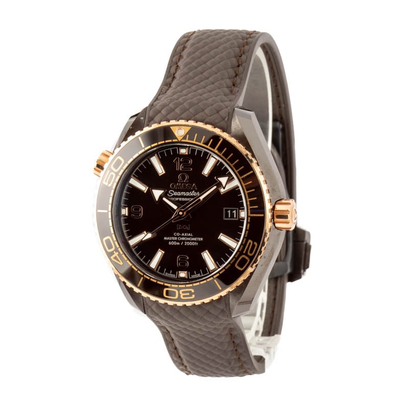 Pre-owned Omega Seamaster Planet Ocean Ceramic