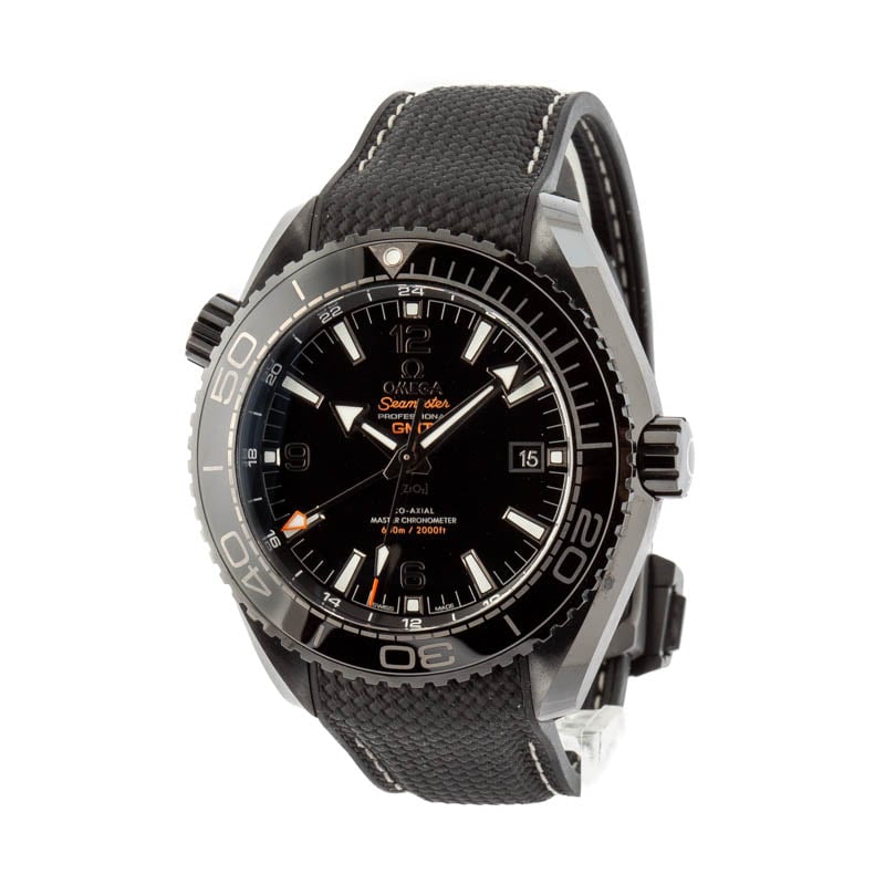 Omega Seamaster Planet Ocean 600M Black Ceramic on Rubber Strap