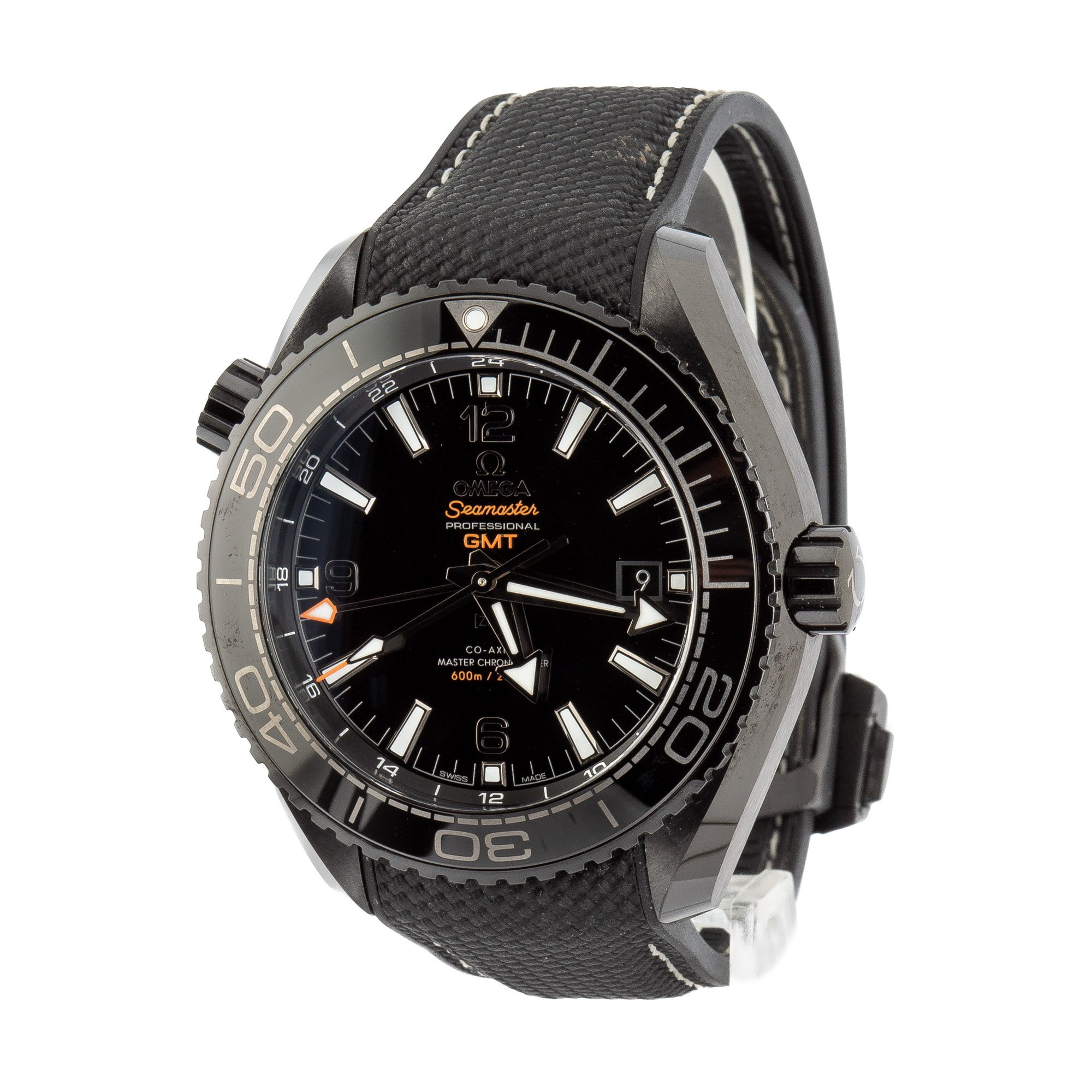 Pre-owned Omega Seamaster Planet Ocean Black Ceramic