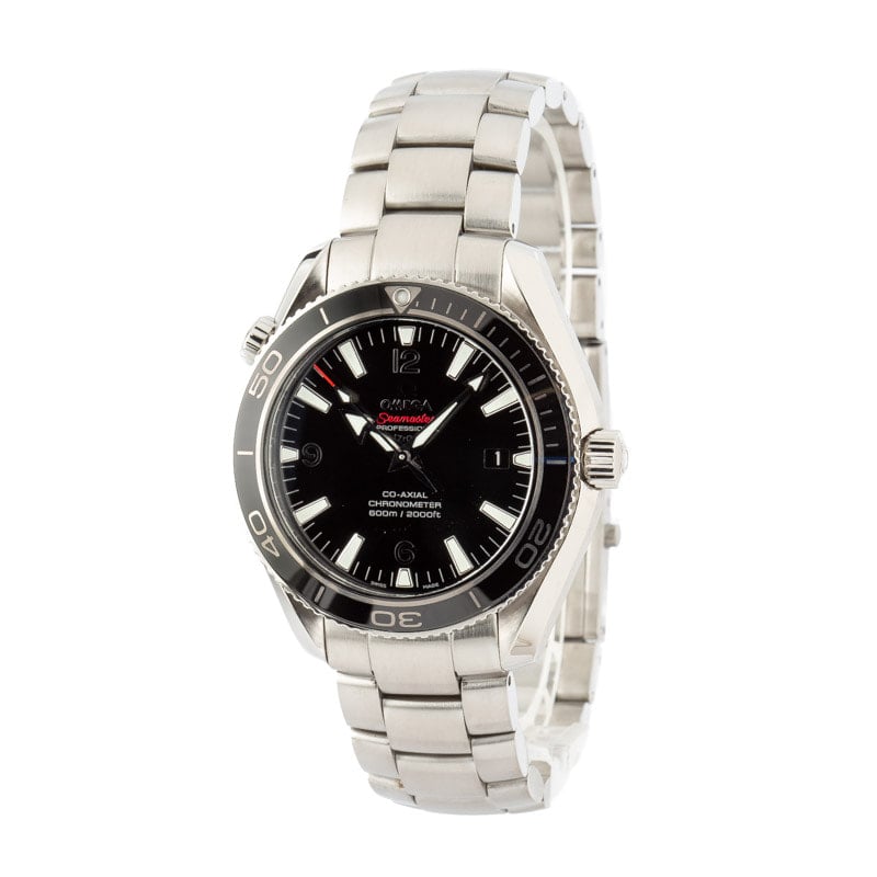 Pre-owned Omega Seamaster Planet Ocean 600M Black Dial