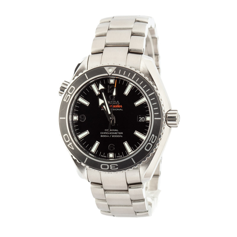 Pre-owned Omega Seamaster Planet Ocean 600M Black