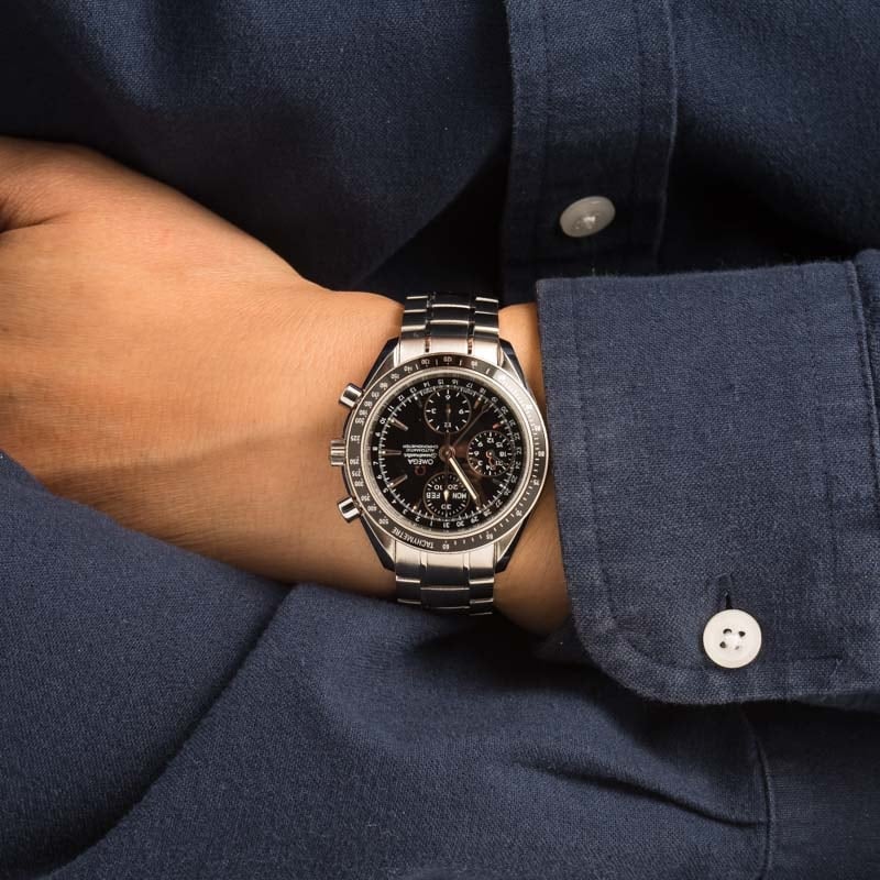 Omega Speedmaster Date / Day-Date Black Dial