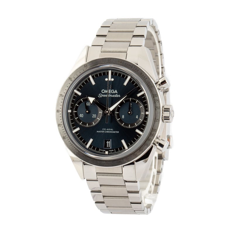 Omega speedmaster titanium blue dial best sale