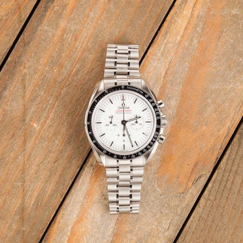 Omega Speedmaster Moonwatch White Index Dial