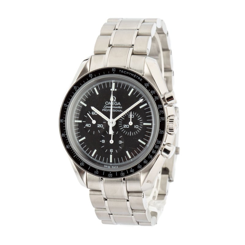 Mens Omega Speedmaster Moonwatch Professional Black Dial