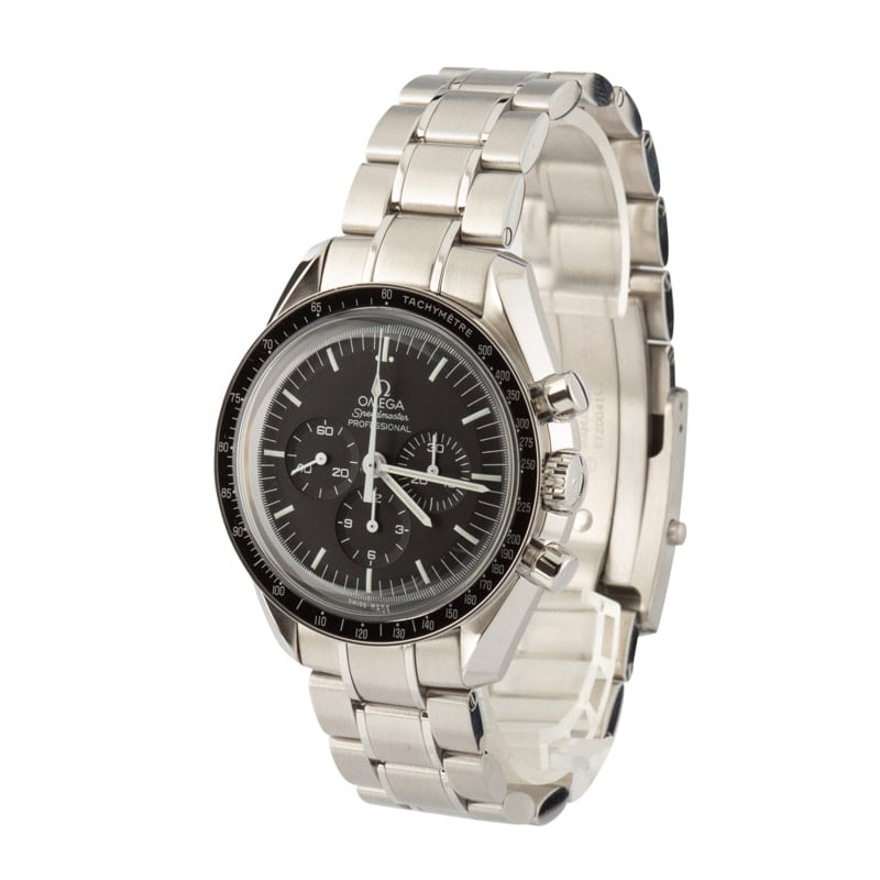 Mens Omega Speedmaster Moonwatch Professional Black Dial