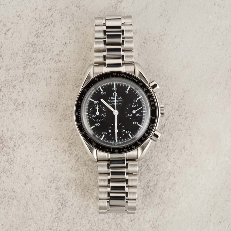 Omega Speedmaster Reduced Automatic Steel Chronograph Black Dial