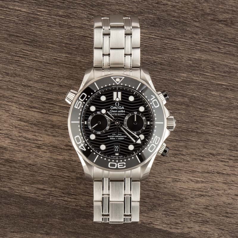 Omega Seamaster Diver Black Wave Dial