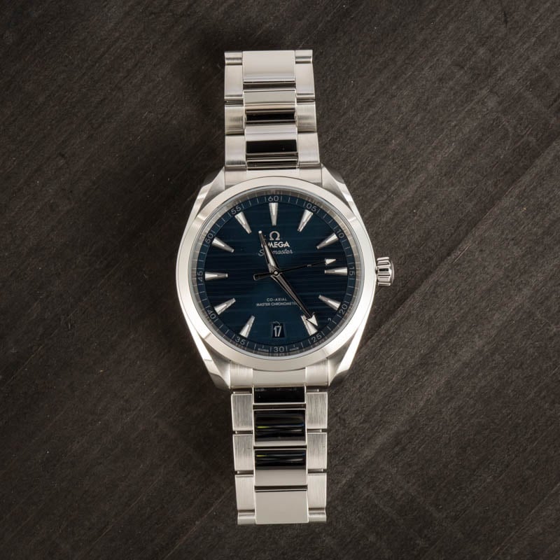 Omega seamaster aqua terra hotsell blue dial